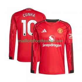 Maillot/Tenue Manchester United Matheus Cunha 10 Domicile 2025/2026 Manche Longue